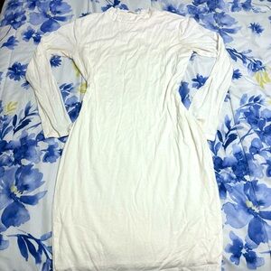 White bodycon dress size L